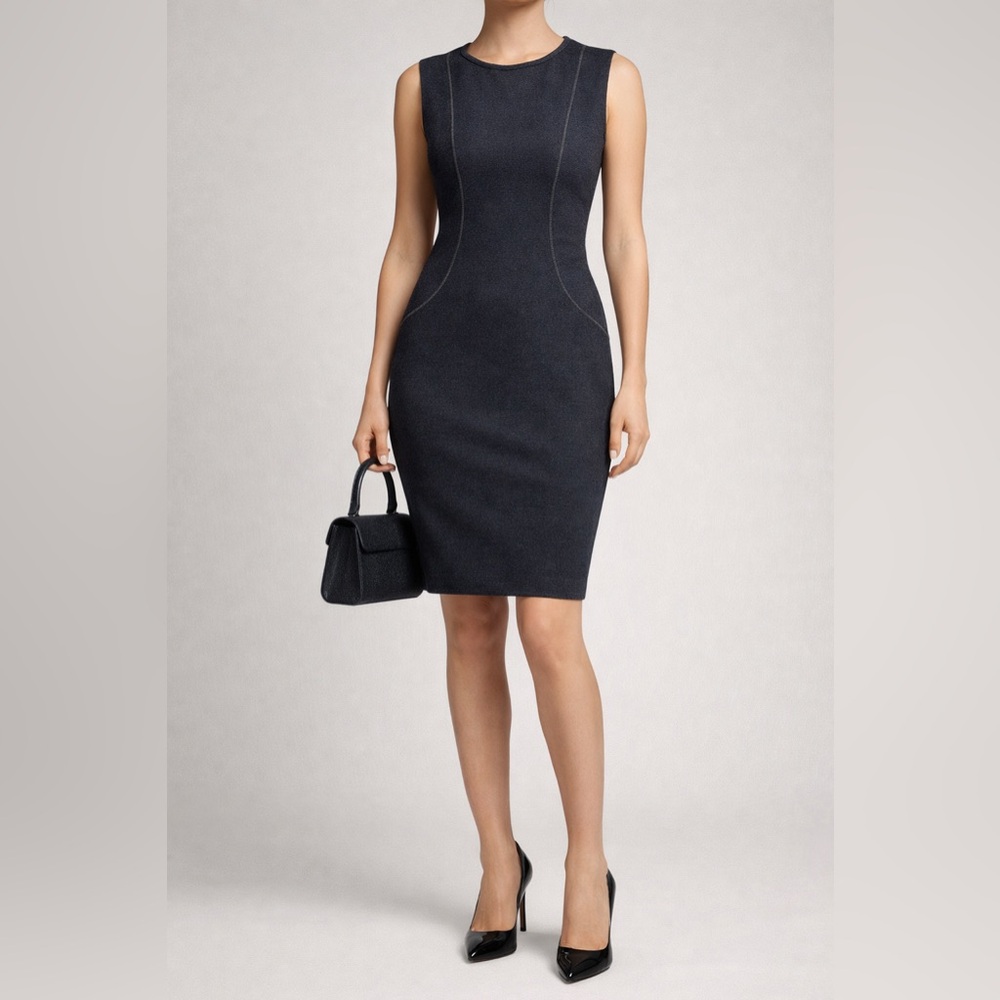 Elie Tahari smoky black Sleeveless Midi Dress size 14